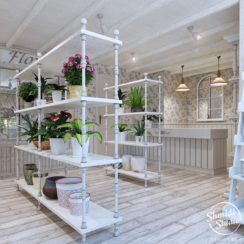 Проект цветочного магазина ArtFlora в Минске, 80 м.кв.