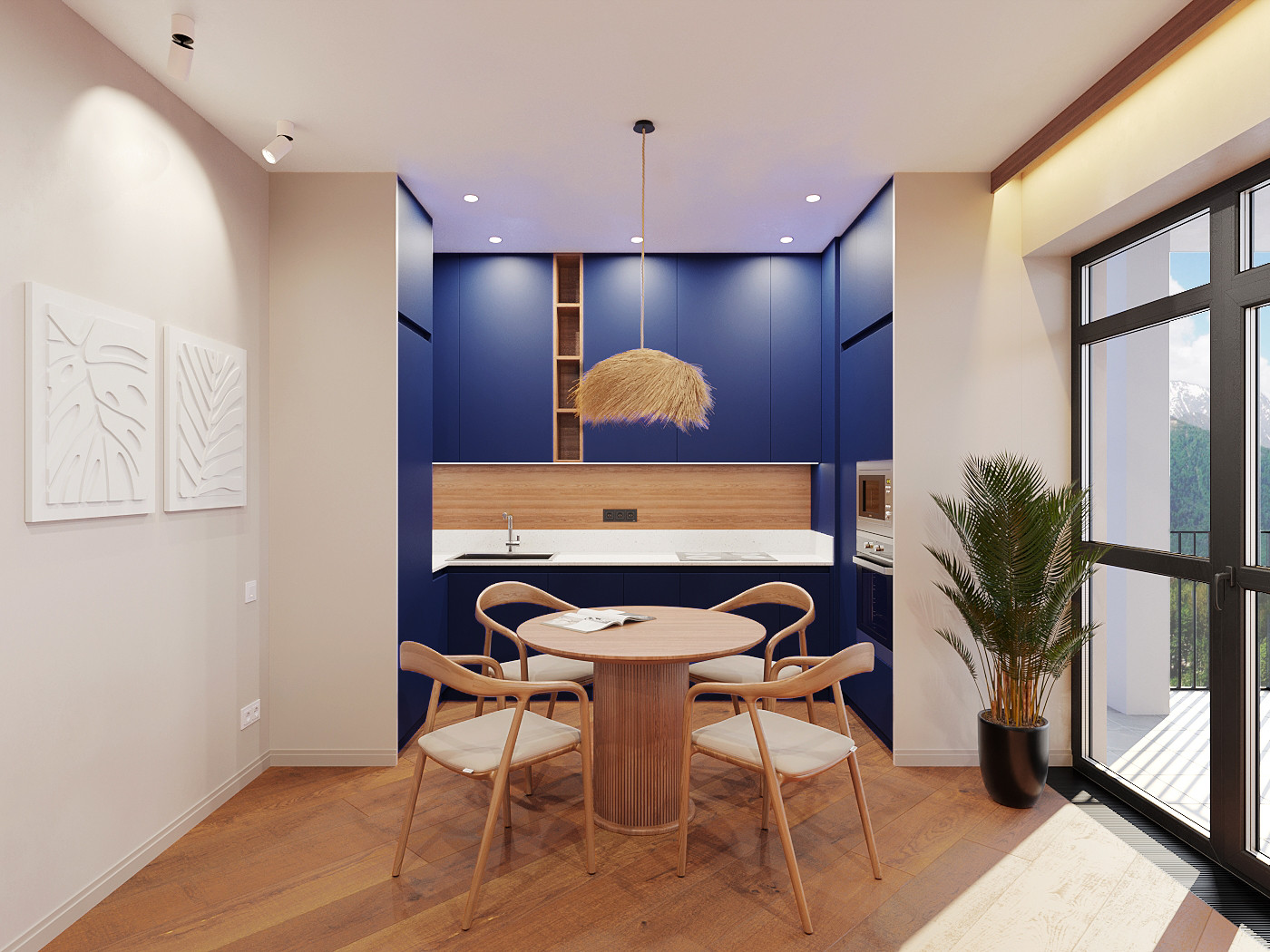 Обложка проекта: Современная квартира с элементами стиля шале