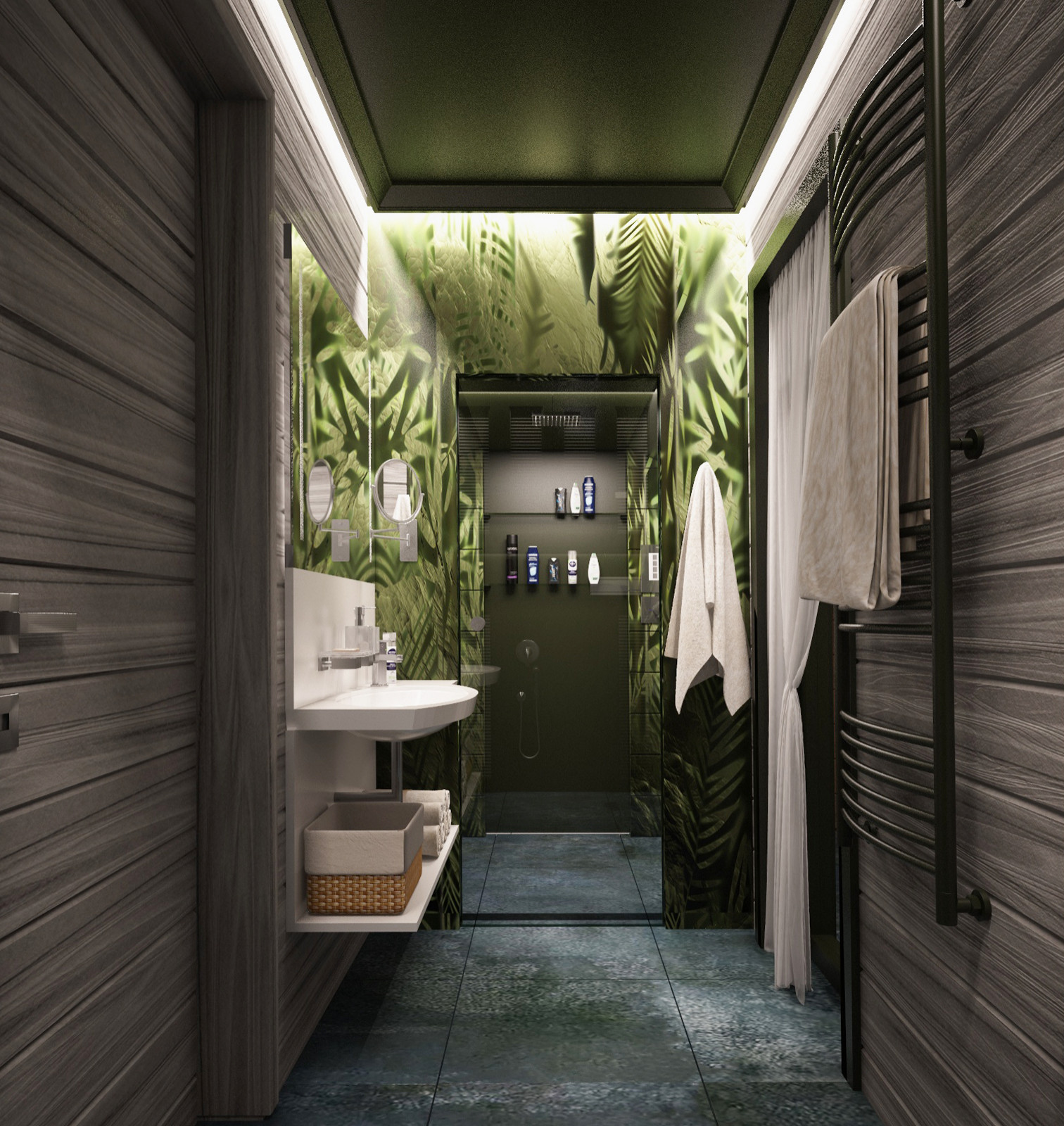 Обложка проекта: Санузел дочери в доме с печью