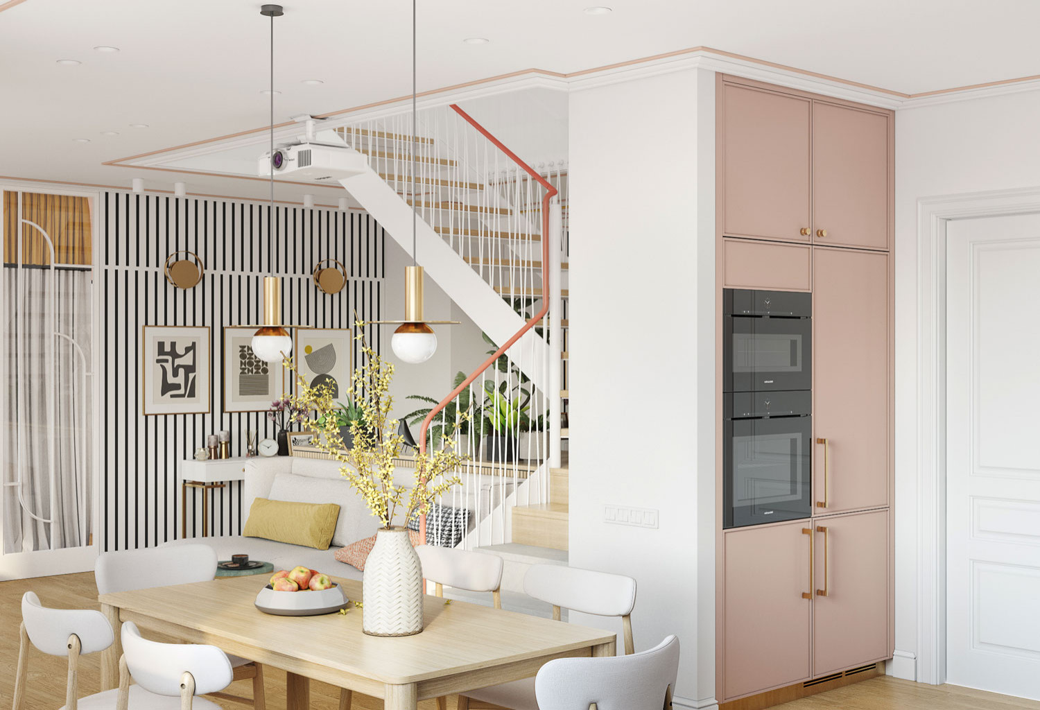 Дизайн интерьера двухуровневой квартиры в г. Раменское