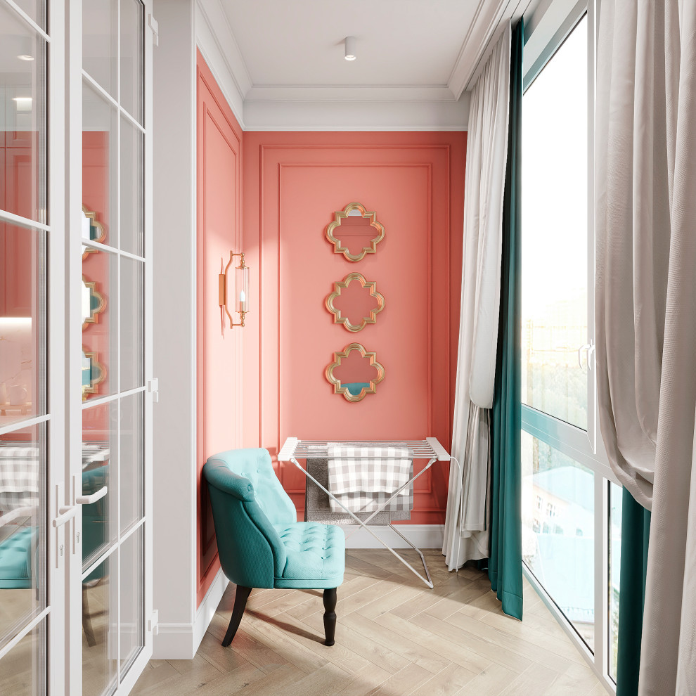 Утонченный проект с использованием разных стилей для семьи с двумя детьми