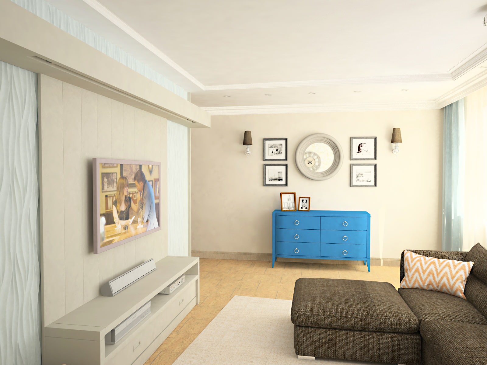 Гостиная с проектором