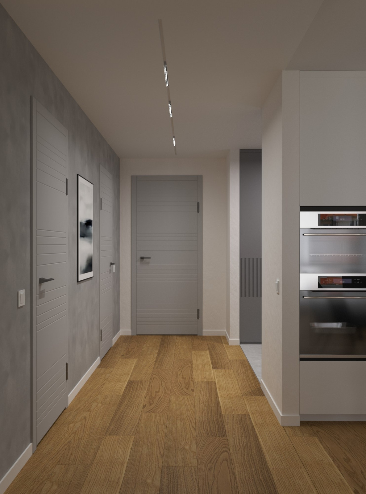 Квартира в современном стиле с синим акцентом