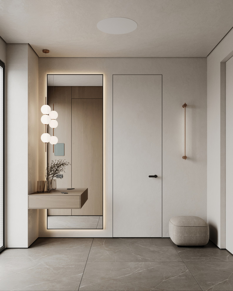 Коттедж (240 кв). Прихожая + гардеробная