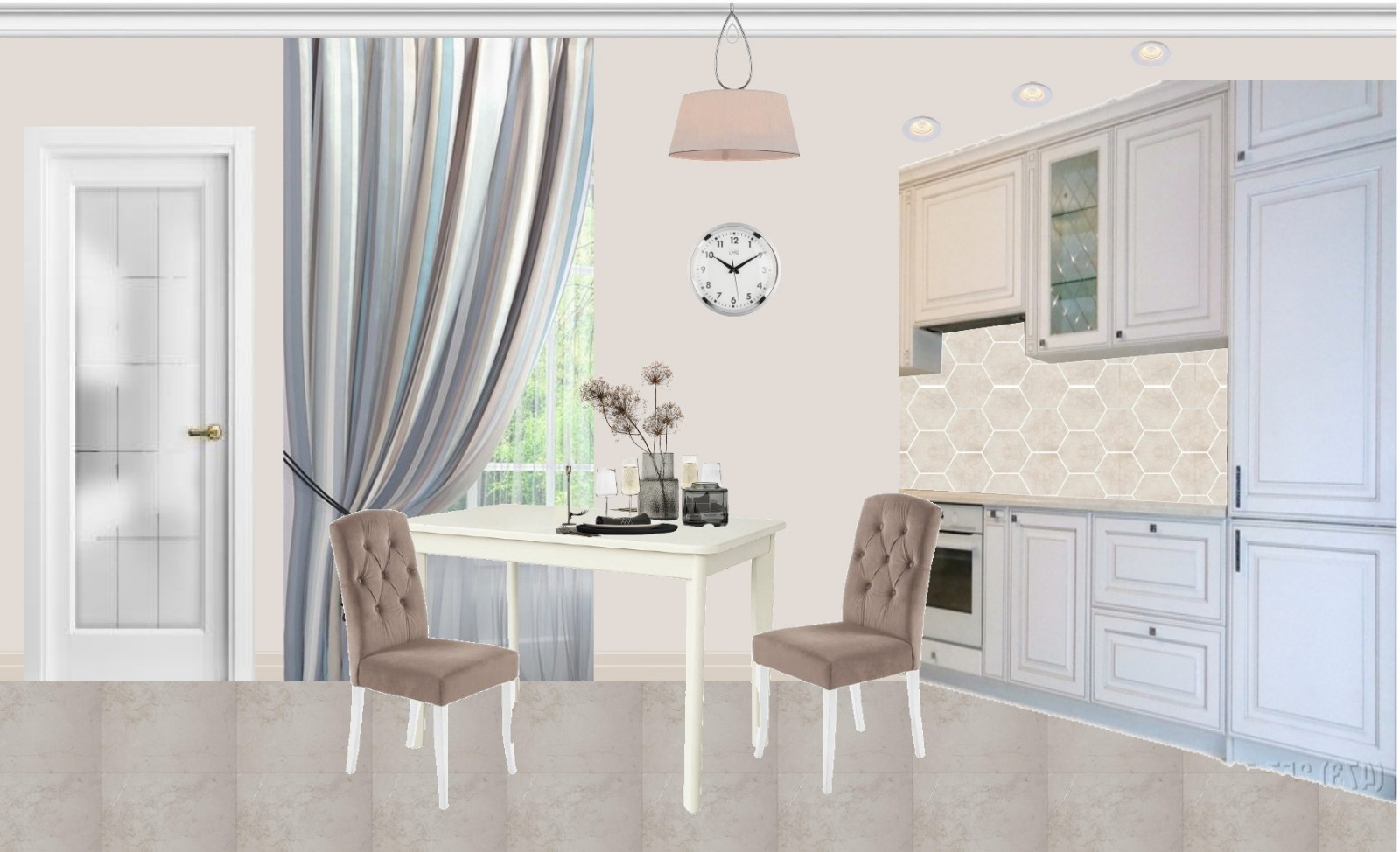 Кухня-столовая площадь 10,9 кв. метра