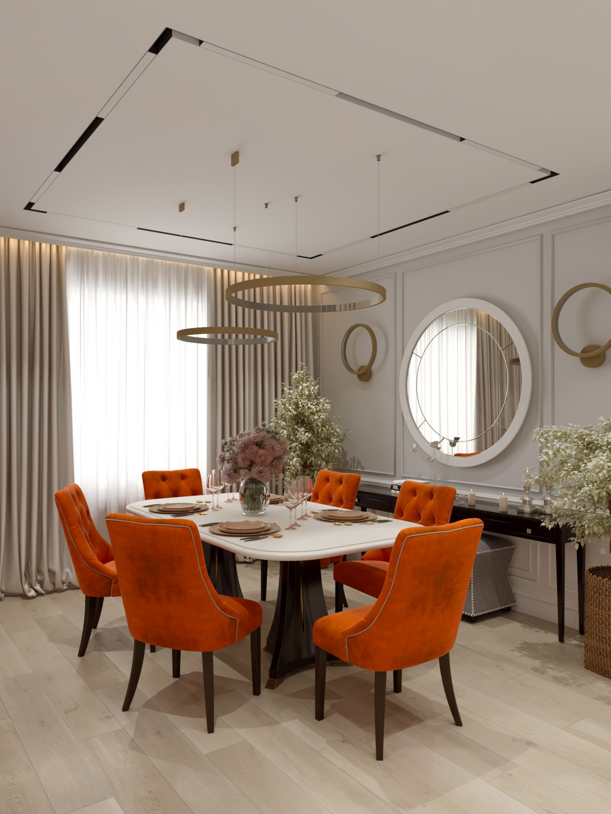 Современная классика квартира 100м2 Ольховский