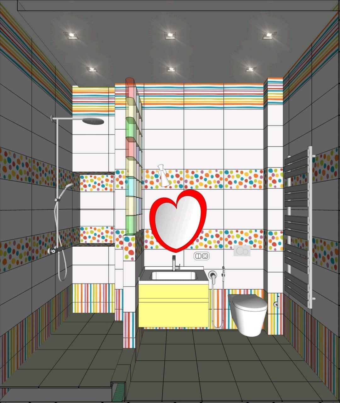 Яркий детский сан. узел