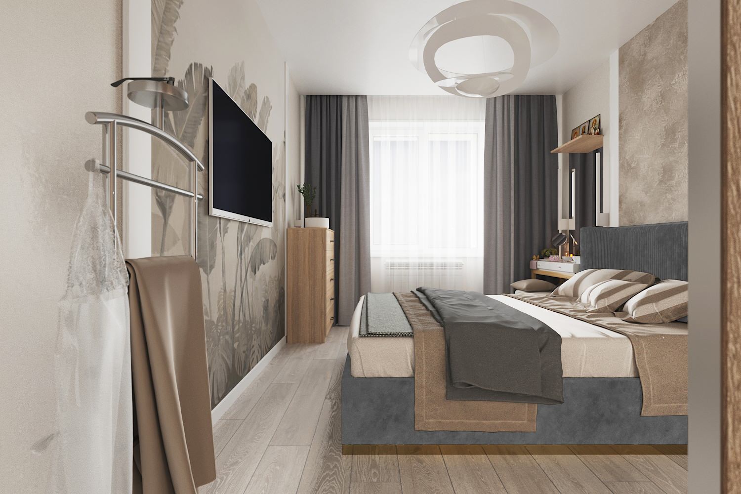 Обложка проекта: Светлый, воздушный интерьер в спокойных цветах