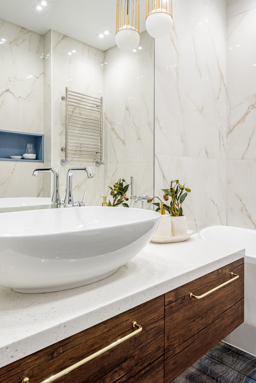 Реализованный проект трёхкомнатной квартиры в современном стиле, г. Уфа.