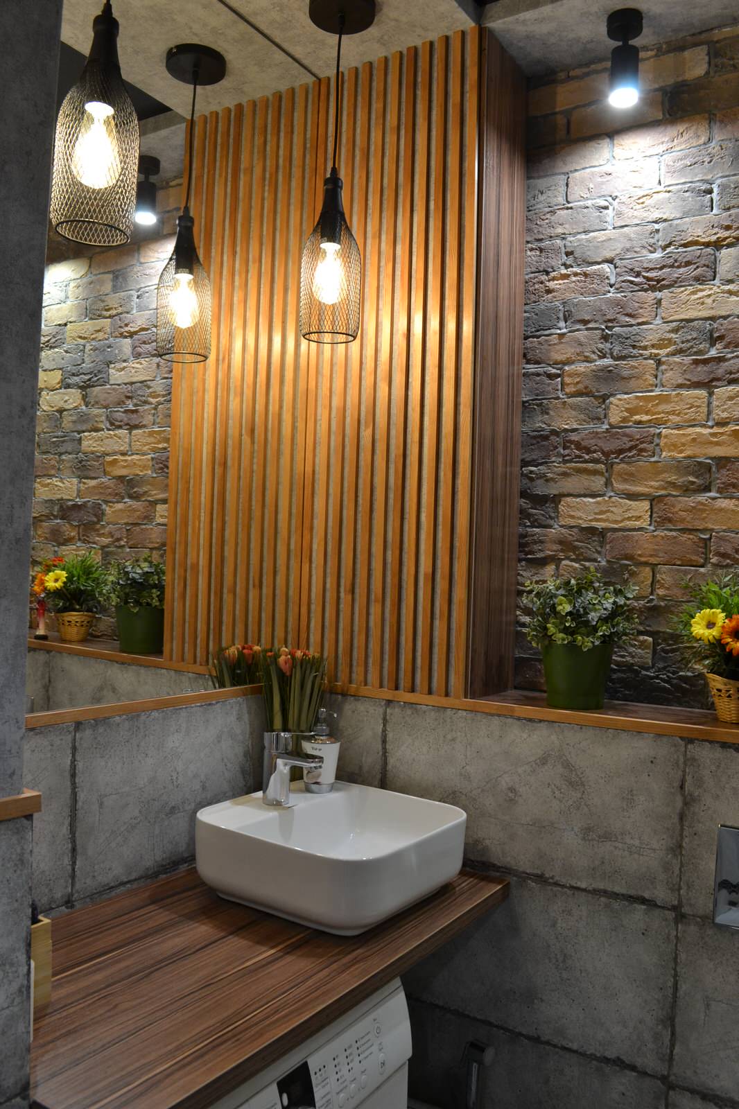 Санузел в стиле ЛОФТ