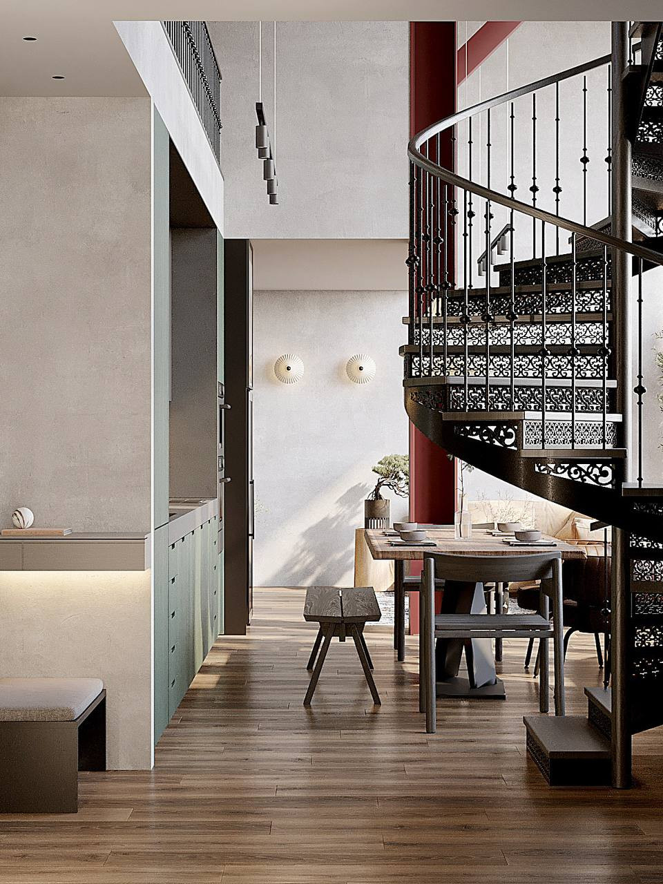 Двухуровневый пентхауз с мансардным этажом