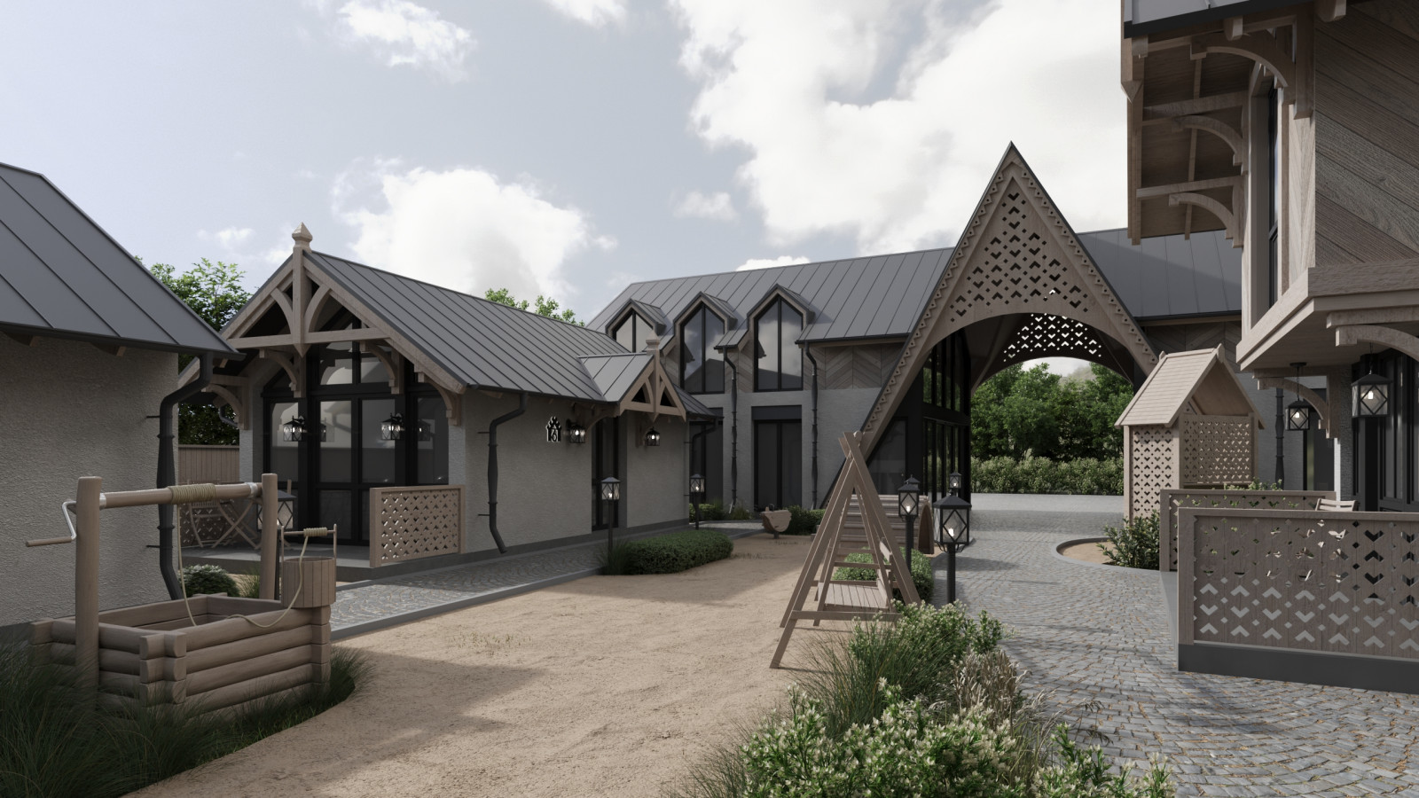 Комплексный проект Глэмпинга на 19 сотках (архитектура+ландшафт)