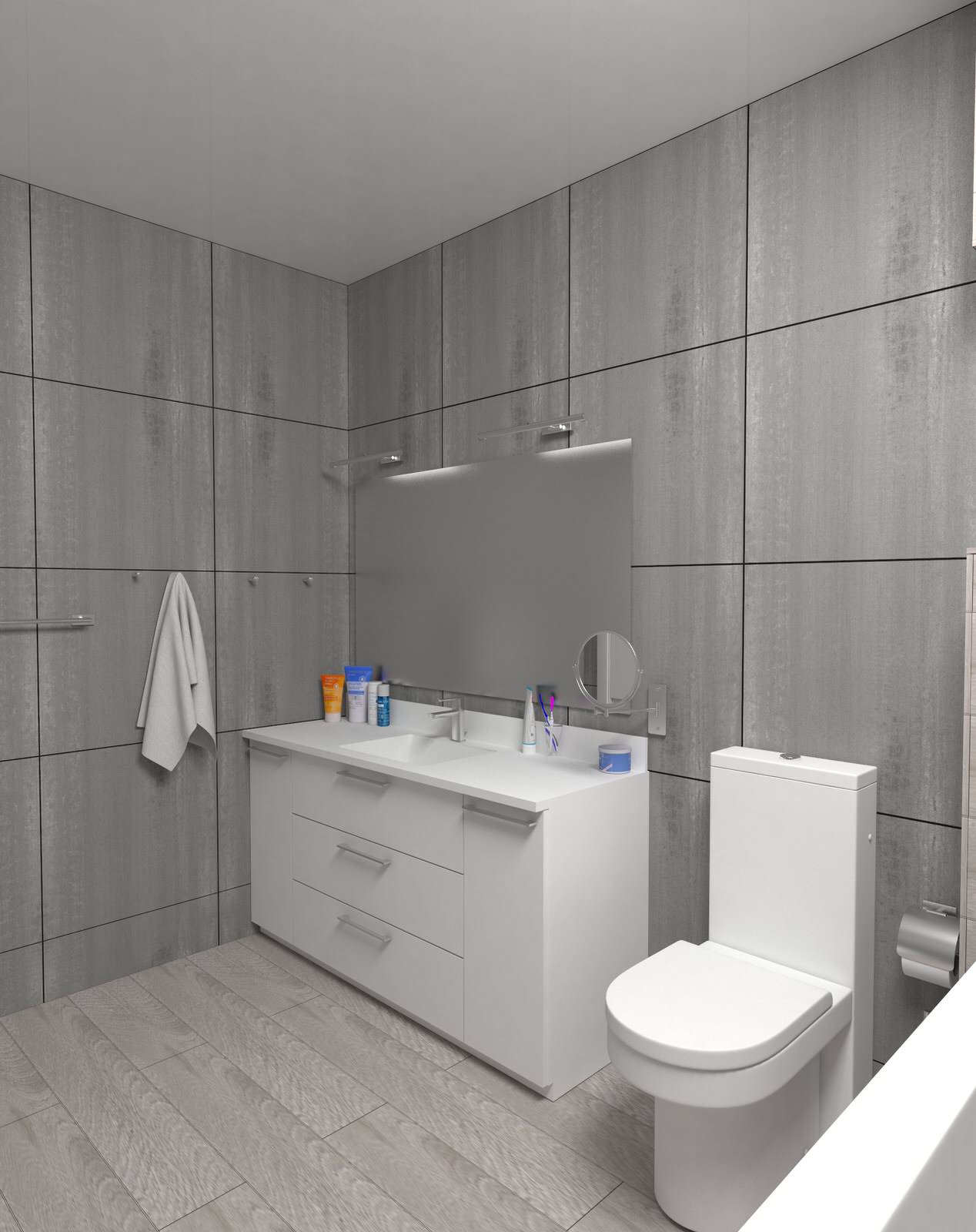 Ванна в бетоне.