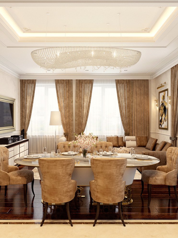 Интерьер в пастельных тонах в ЖК "Новая История"