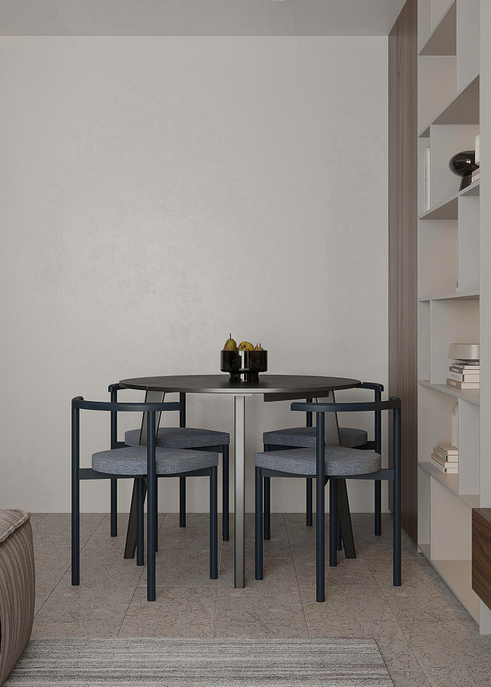 Минималистичная квартира с тёмной спальней