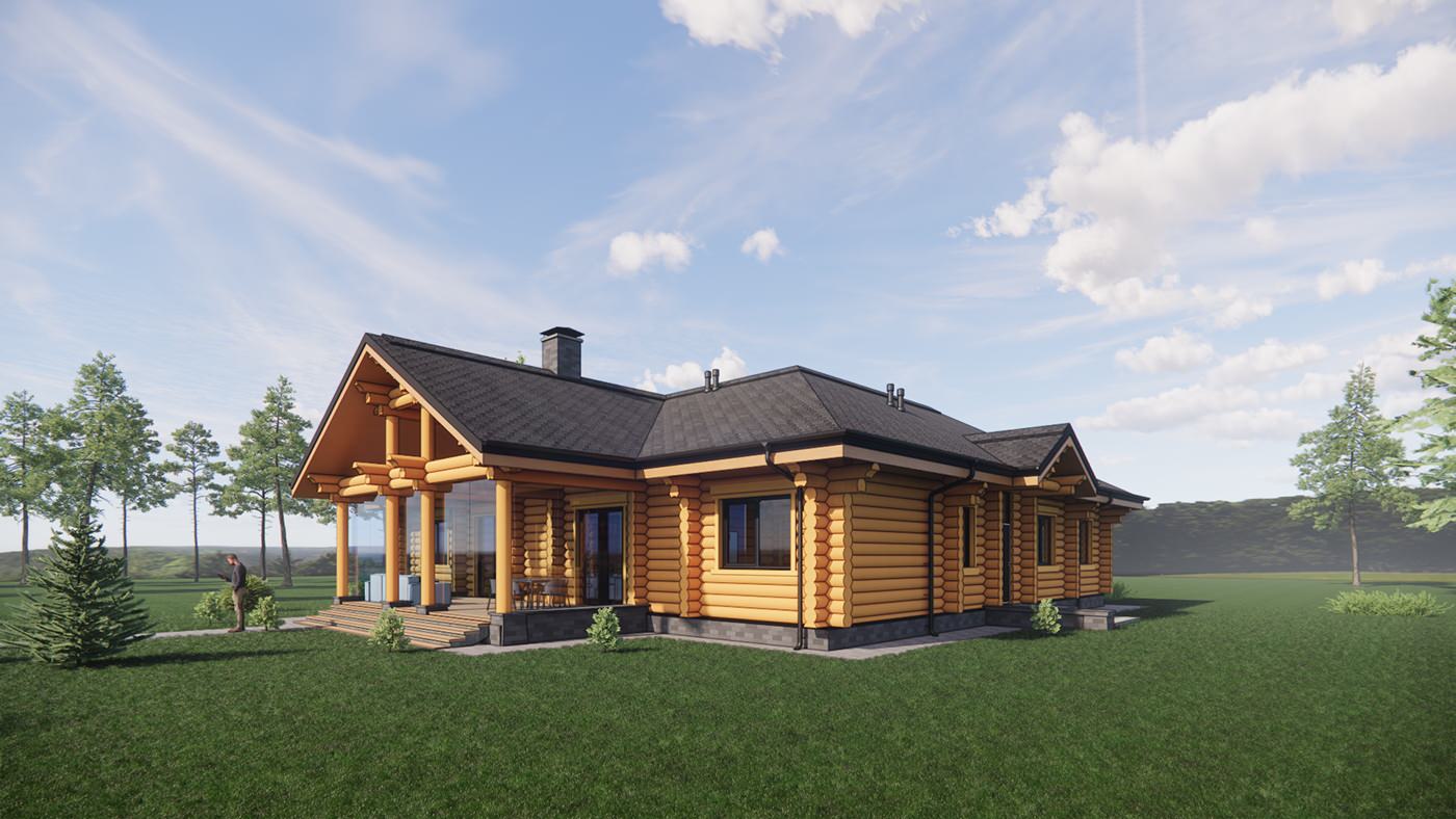 Дом из бревна п. Софрино г. Москва