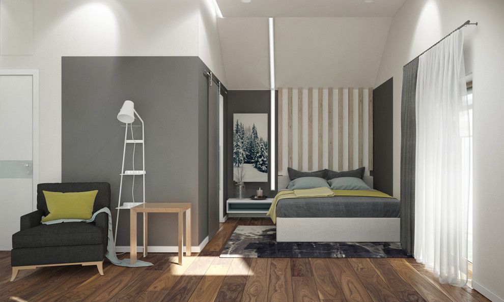 Небольшой загородный дом - 2 этаж Спальня-гардеробная