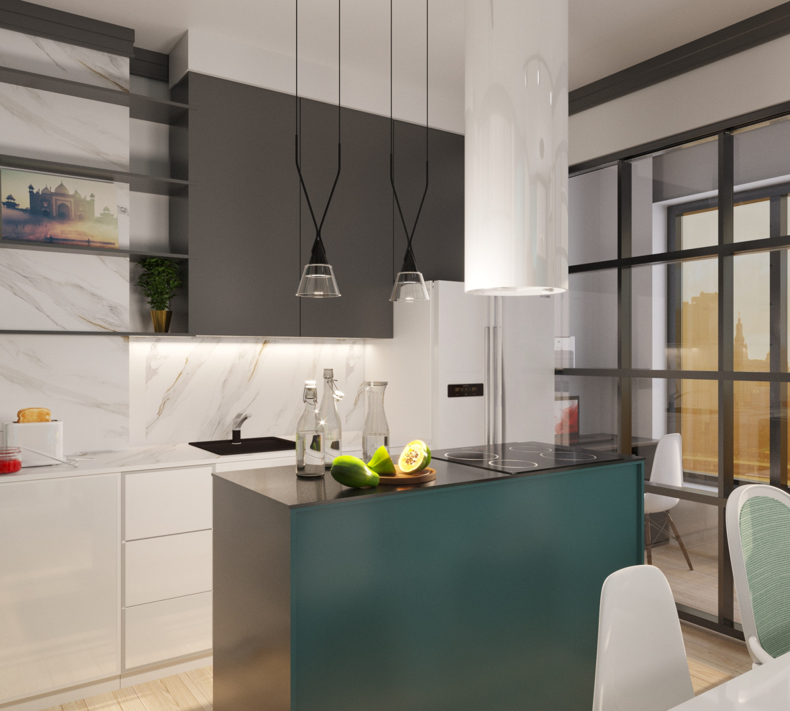 Apartment in the style of modern classics