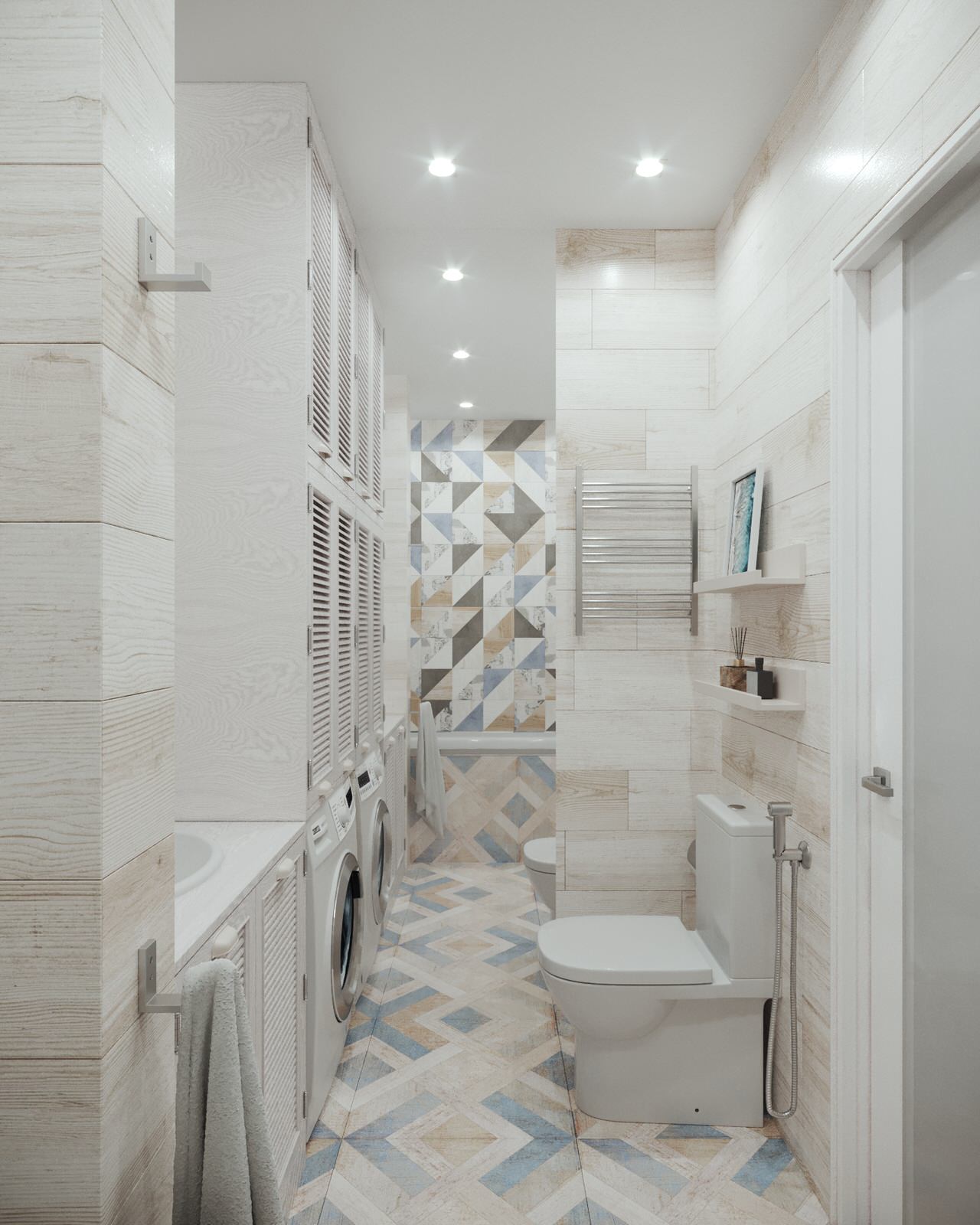 Проект интерьера двухкомнатной квартиры в стиле сканди