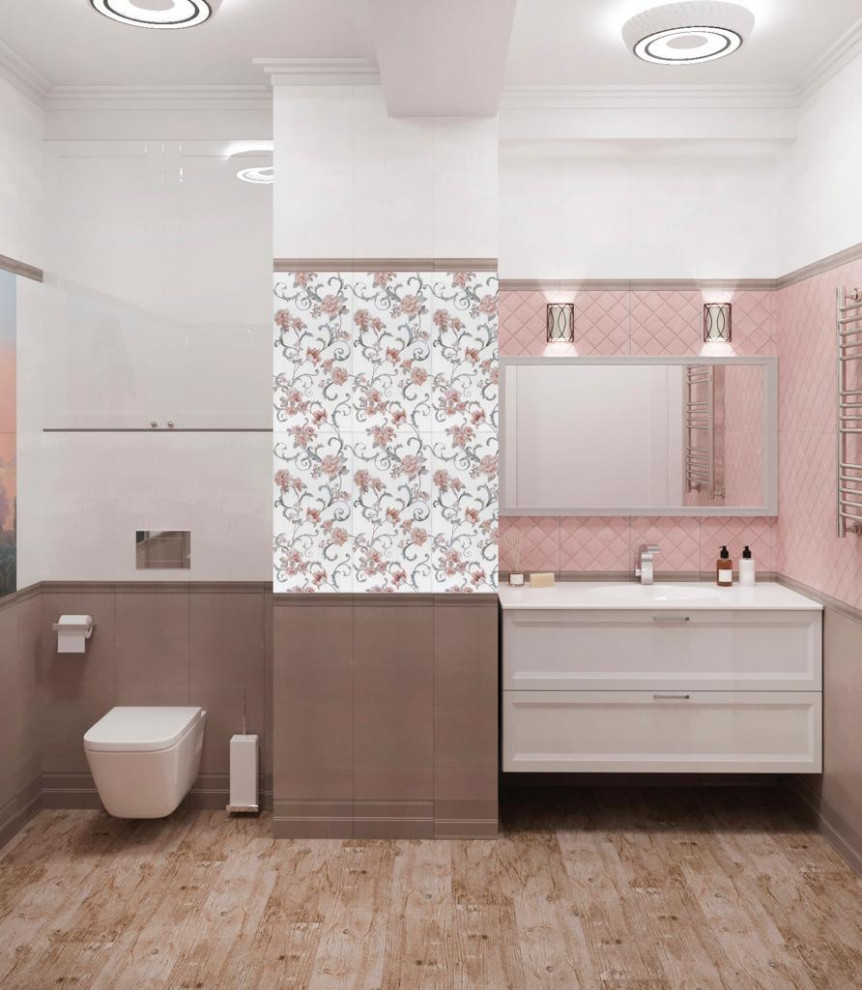 Дизайн проект квартиры общей площадью 87 м2 в стиле "Эклектика"