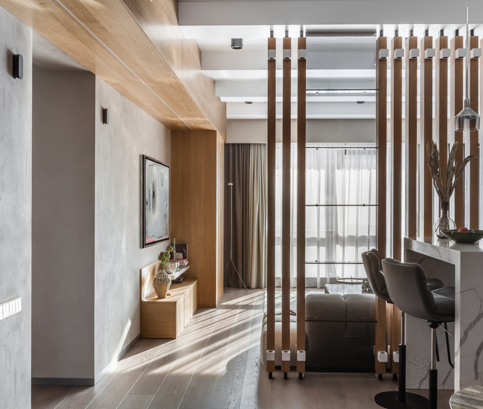 Гостиная-кухня-столовая