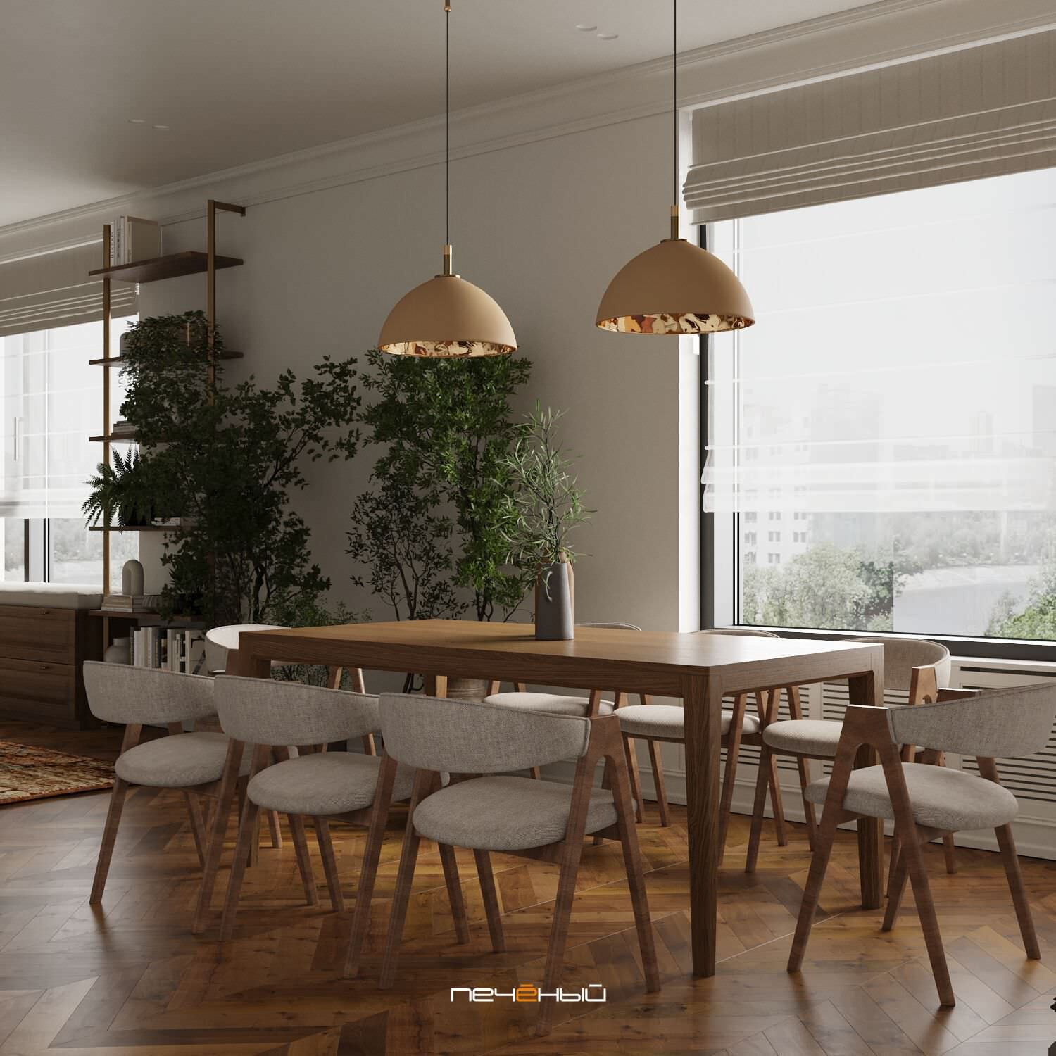 2024 Дизайн 4-комн. квартиры в стиле эклектика, 151 м², Москва, ЖК Кверкус