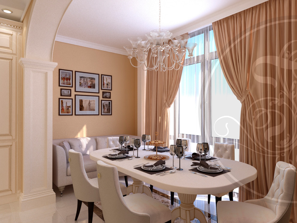 Кухня-гостиная, неоклассика (г. Горячий Ключ)