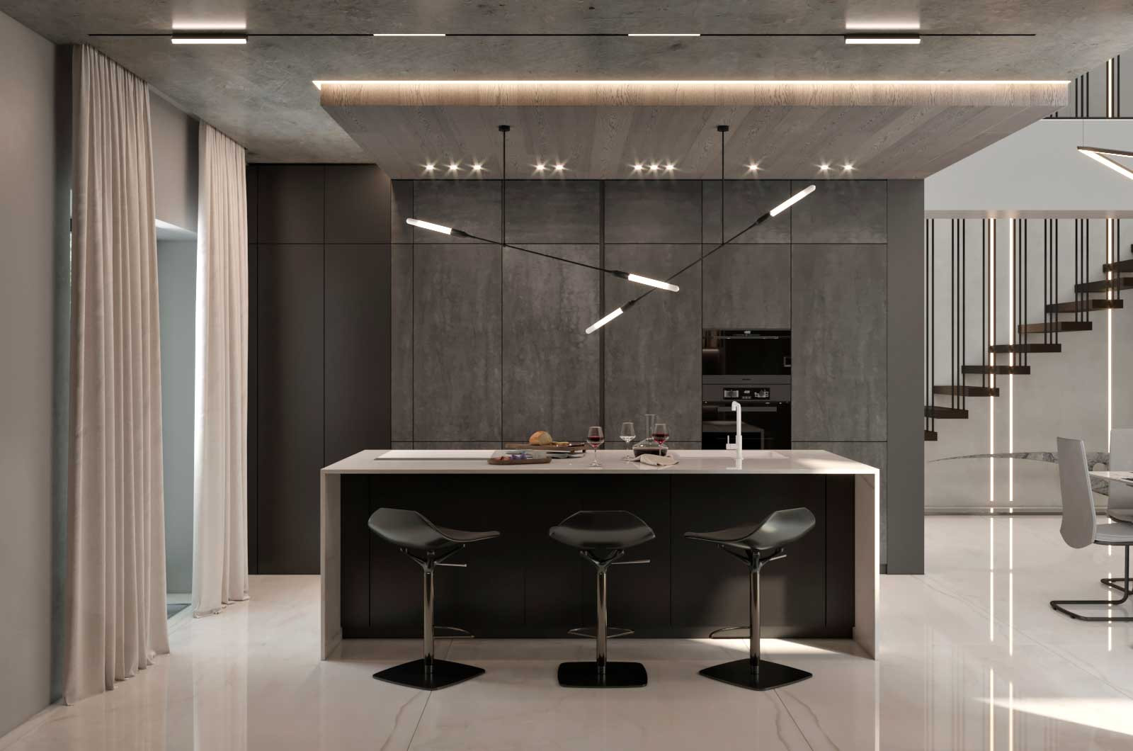 Обложка проекта: ИНТЕРЬЕР ДОМА В П. ЩАПОВСКОЕ, Г.МОСКВА