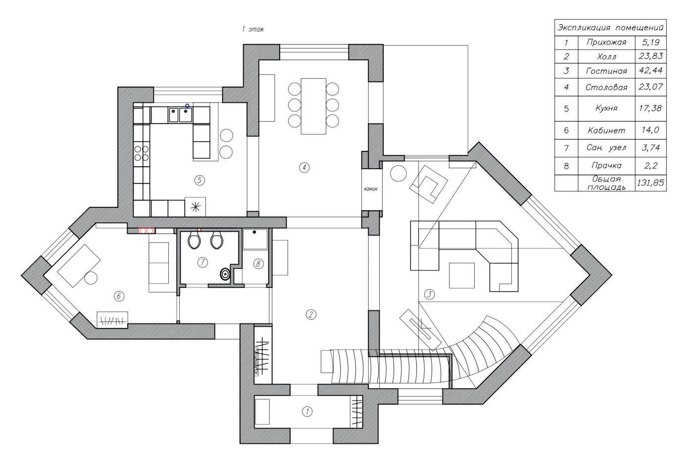 Загородный дом из бруса в элитном посёлке