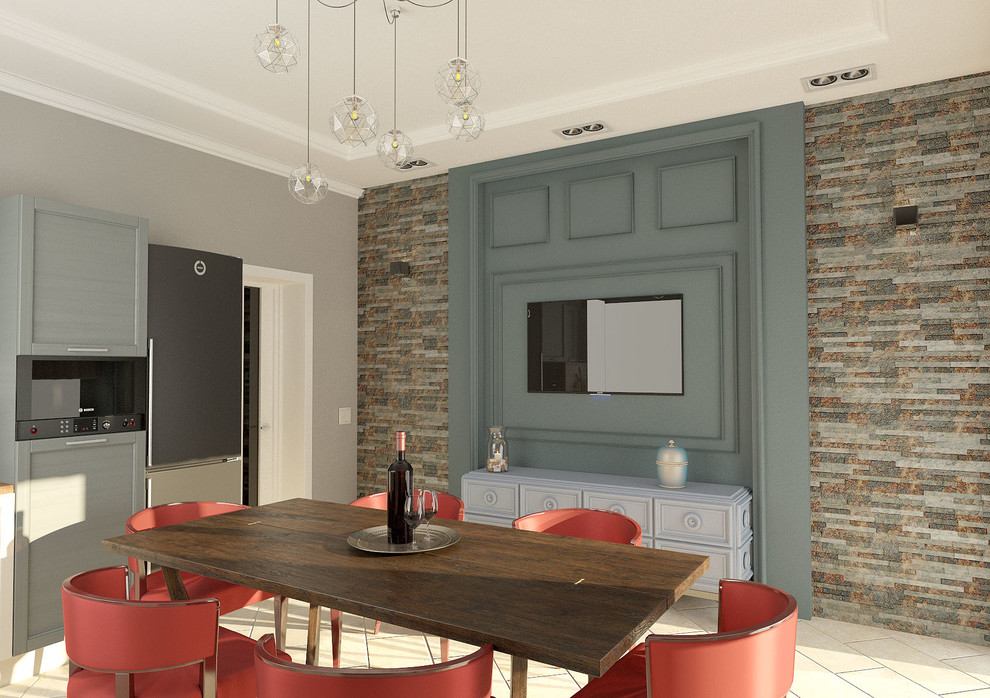 Дизайн интерьера кухни-столовой