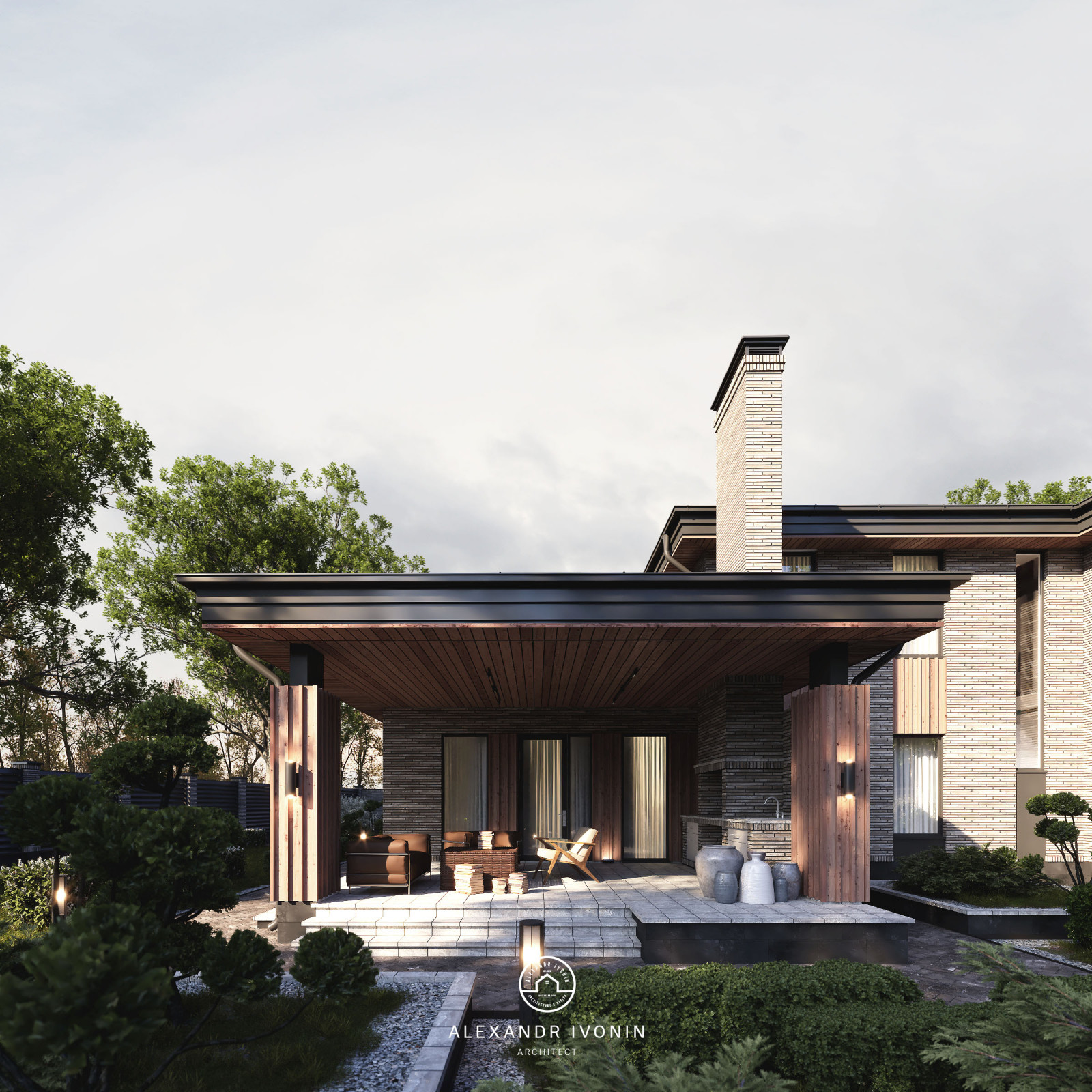 Двухэтажный дом в современном стиле в Новочеркасске