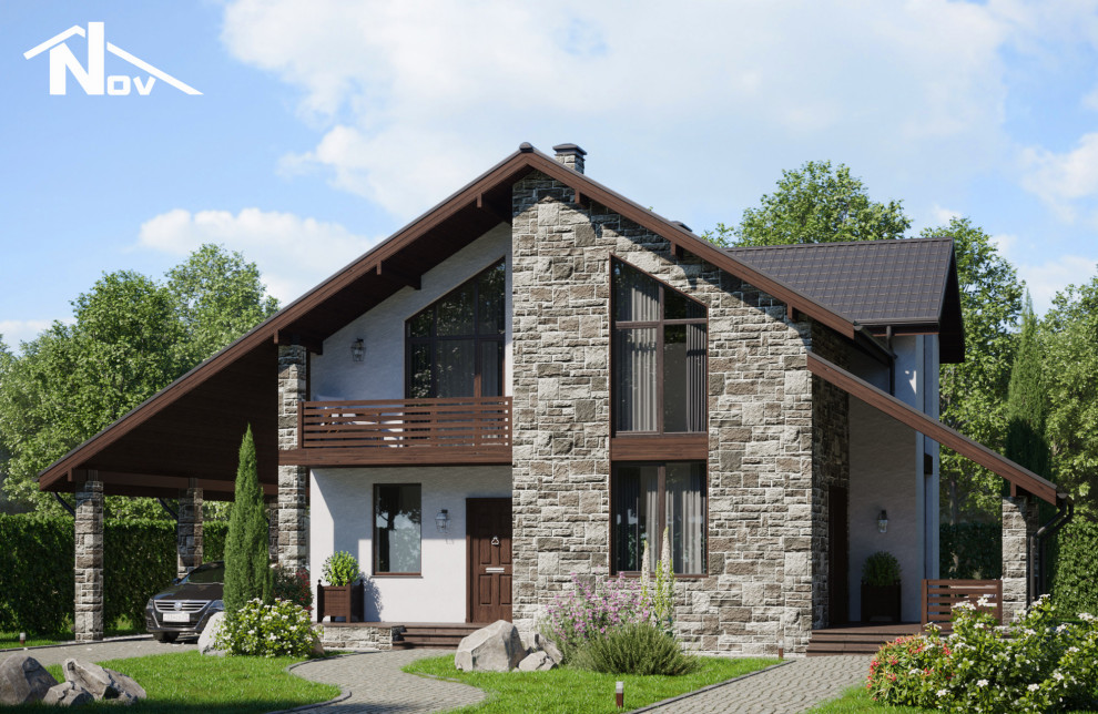 Обложка проекта: Проект двухэтажного дома в стиле Шале