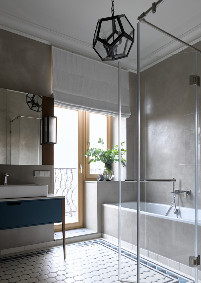 Houzz тур: Бывшая коммуналка с ванной на месте кухни