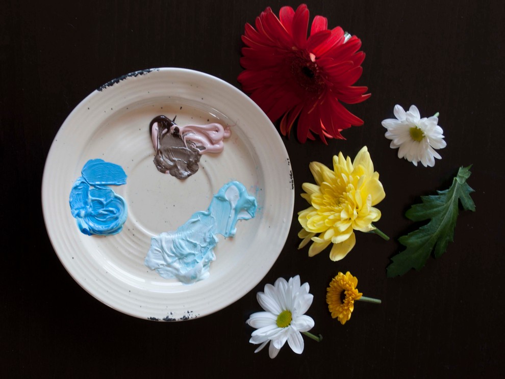 DIY: Рисуем картины бутонами цветов