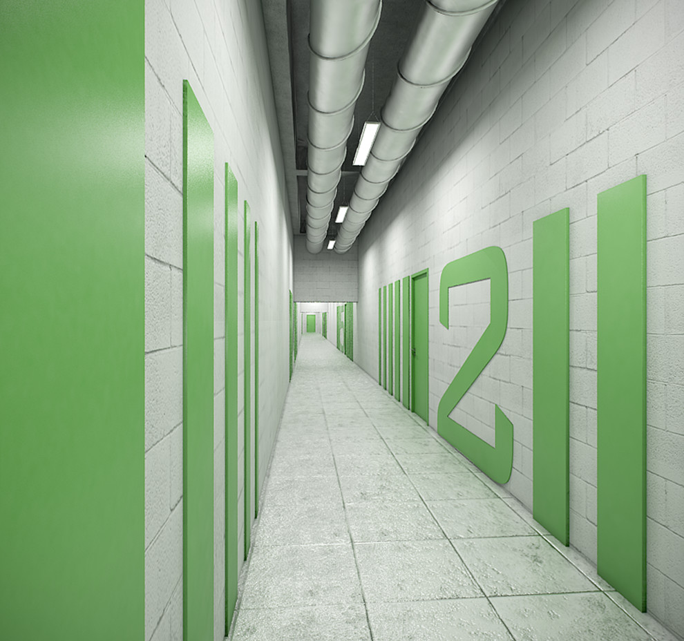 Бизнес-центр на "Трехгорке". Вестибюль. Альтернативный вариант.