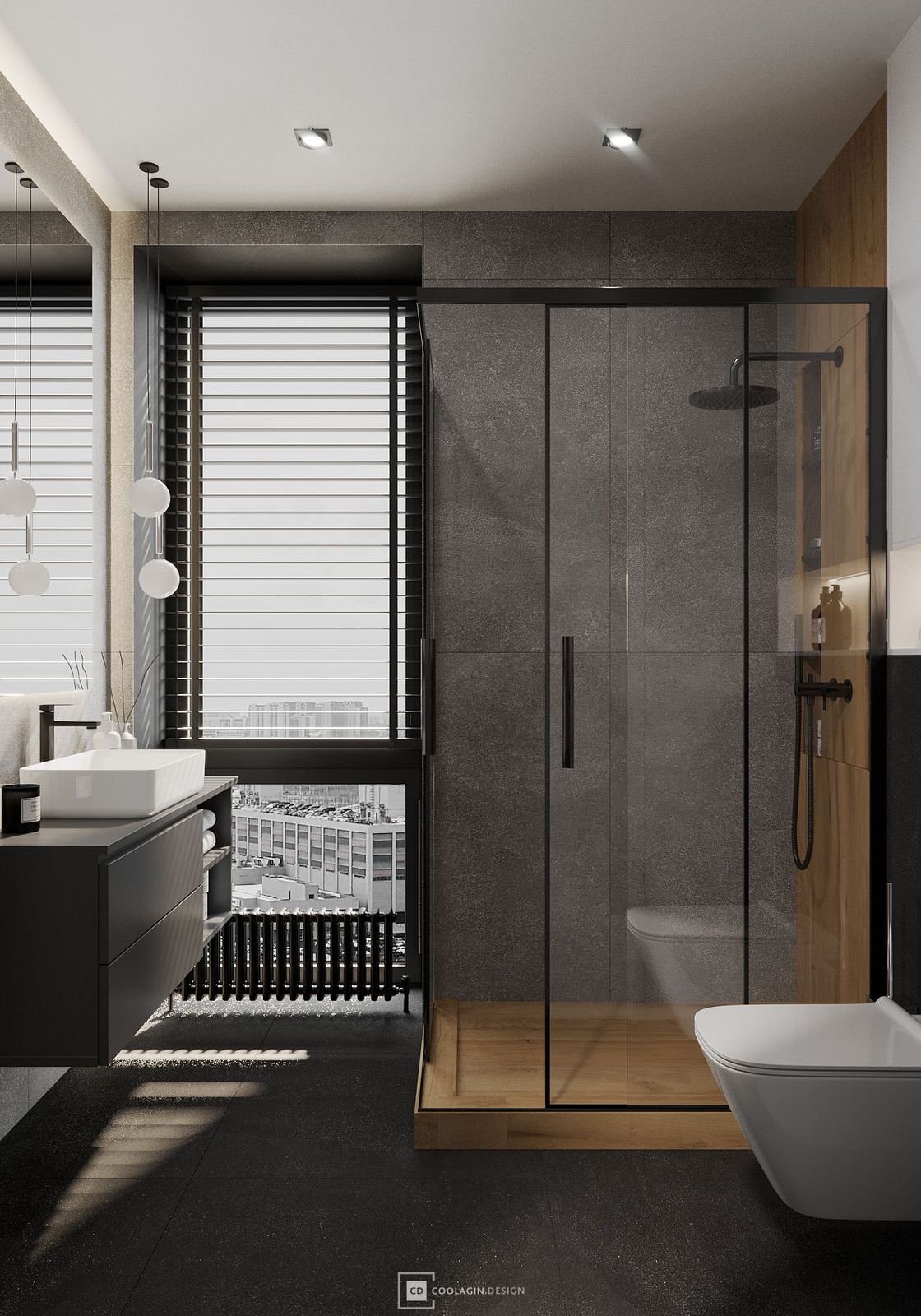 Стильная квартира с панорамными окнами даже в санузле