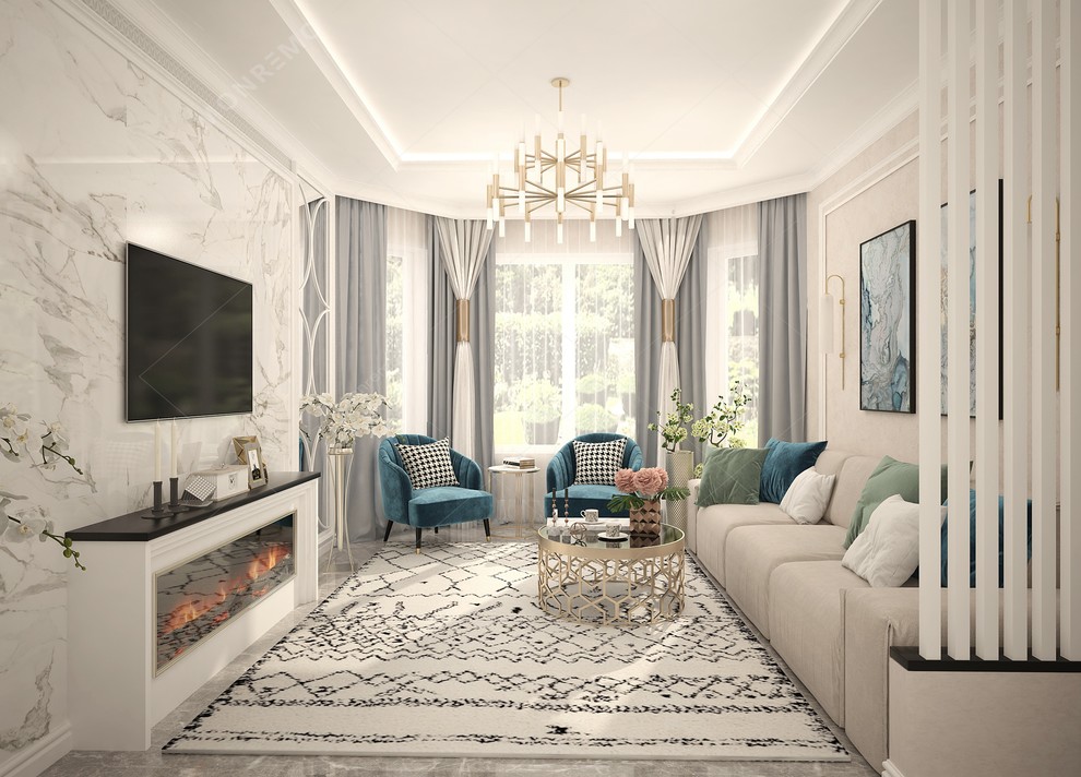 Гостиная дома в пригороде Краснодара