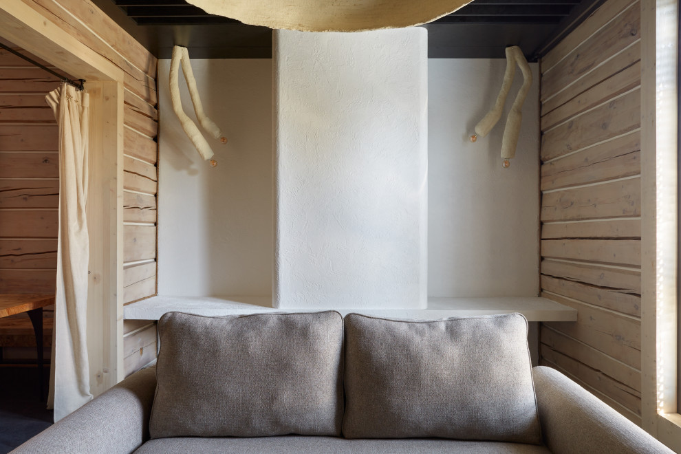 Кухня-гостиная с двухъярусной детской