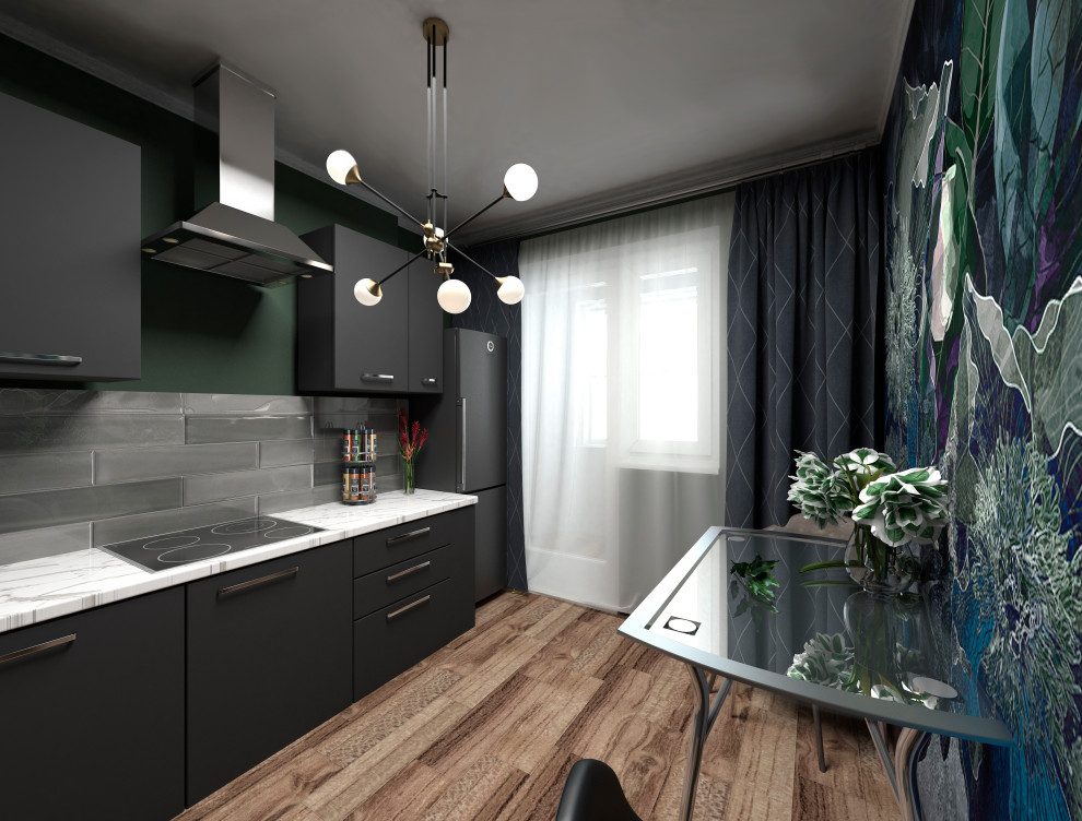 Однокомнатная квартира 34 кв.м. в трёх стилистических решениях.