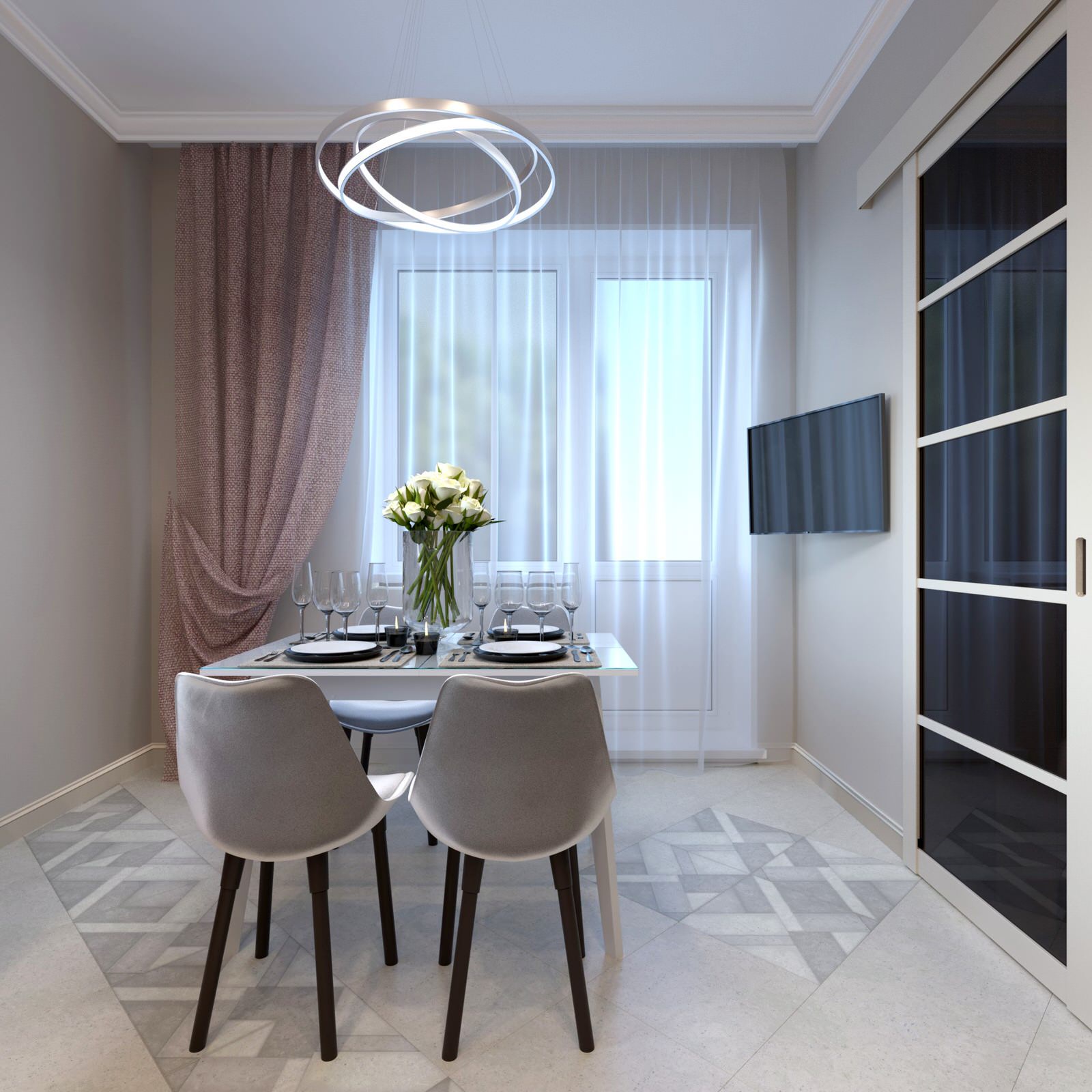 Кухня - гостиная в коттедже