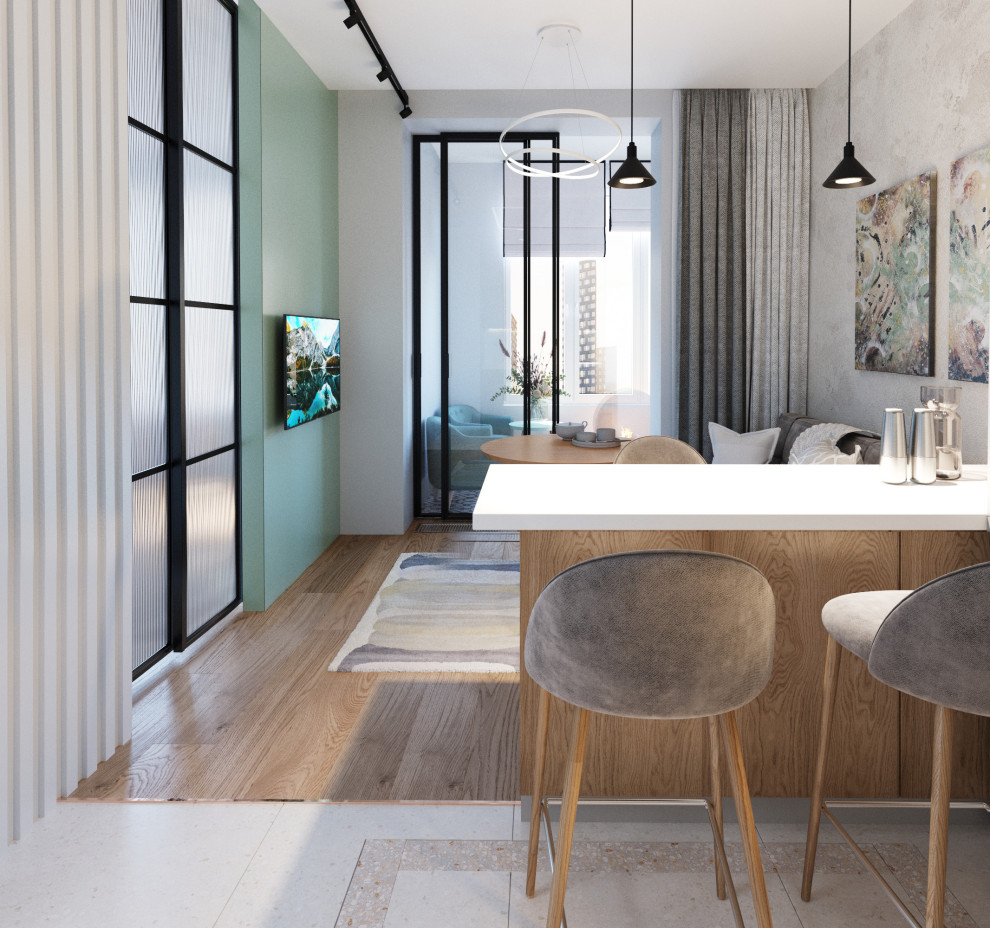 Однокомнатная квартира ЖК 2119 Кухня-гостиная