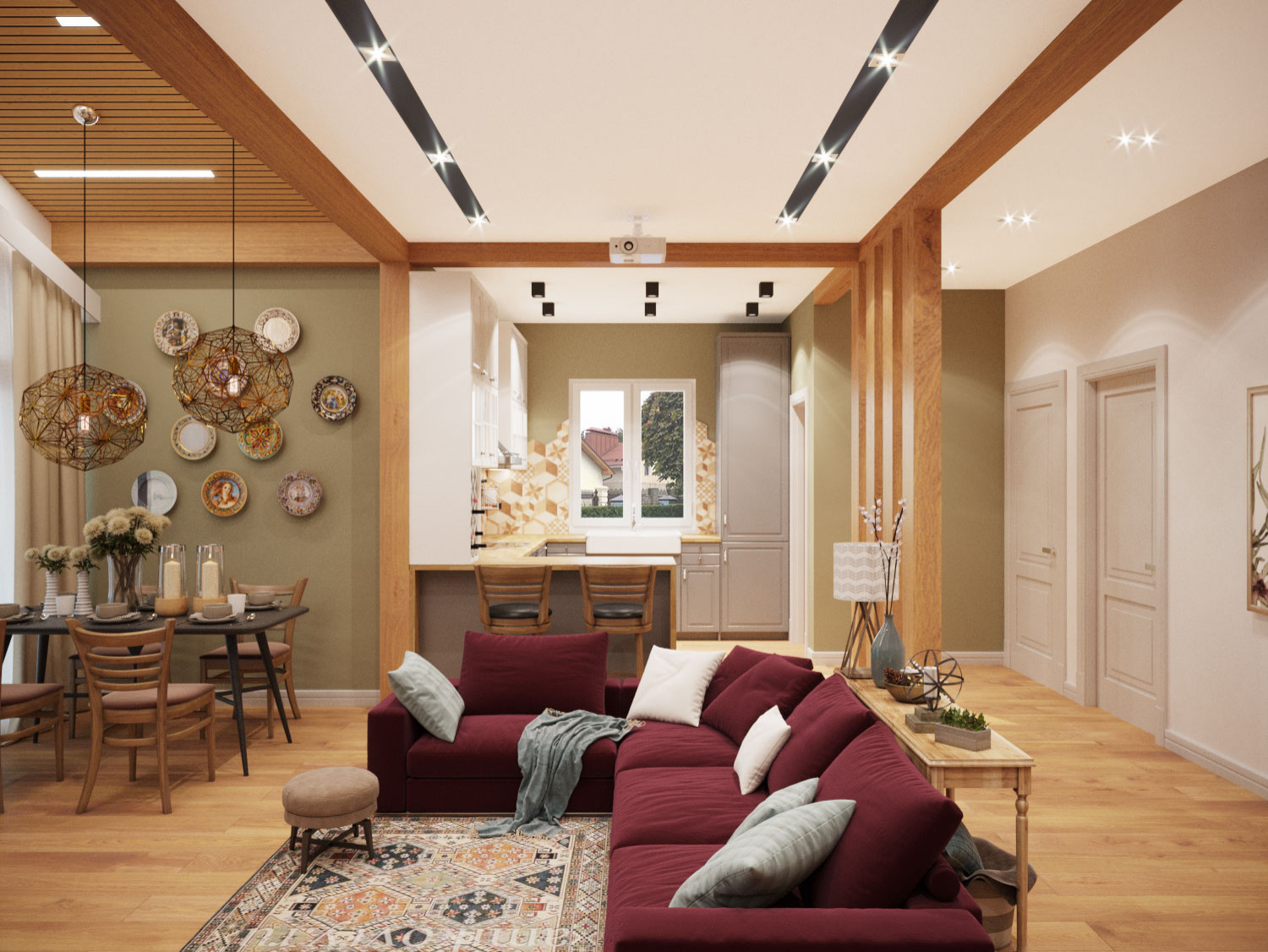 интерьер коттеджа в Подмосковье