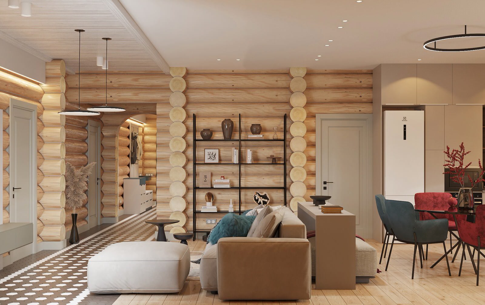 Дизайн проект дома из рубленного бревна