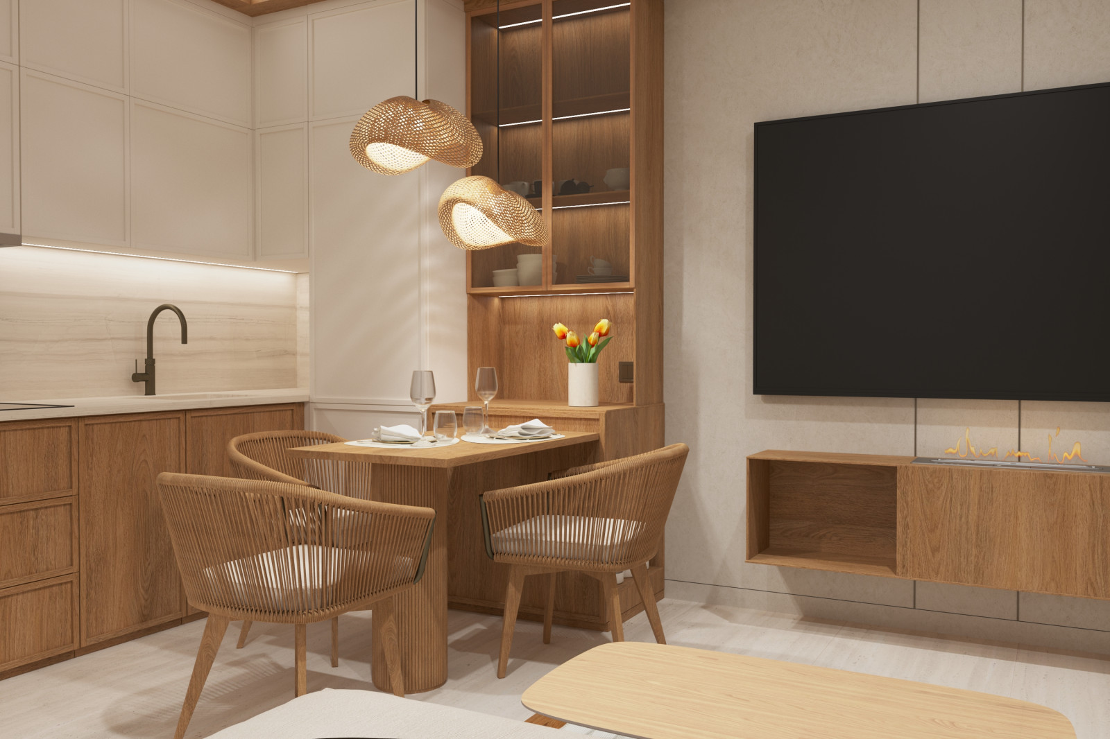 Проект квартиры в Москве, джапанди