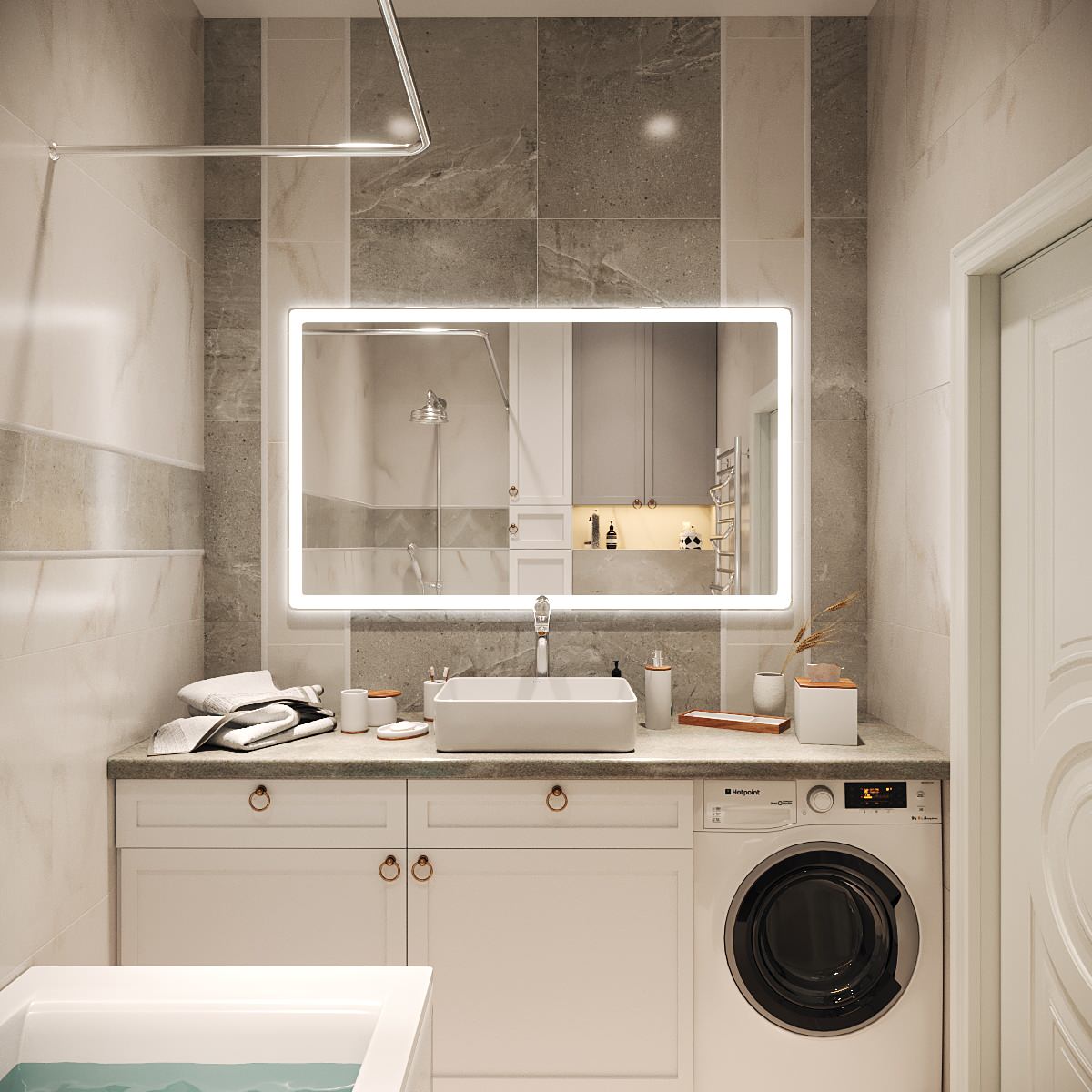 Дизайн интерьера двухкомнатной квартиры 73 м2