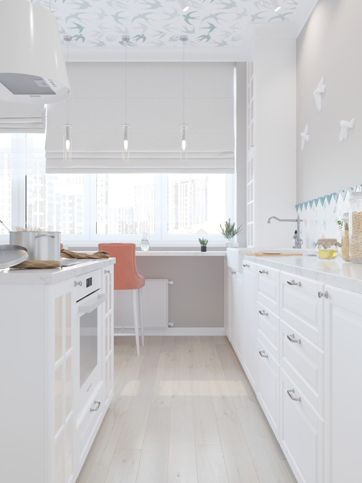 Дизайн санузла и кухни-гостиной