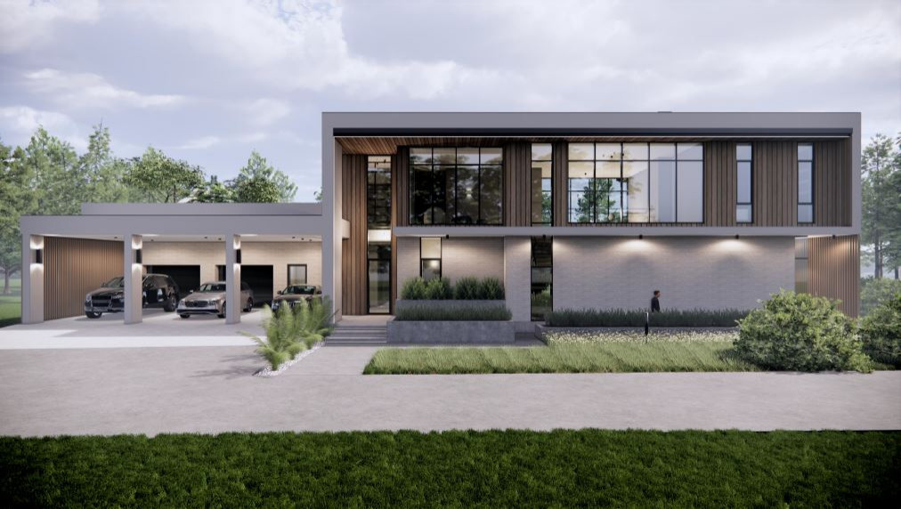 Проект с плоской кровлей 490 м2