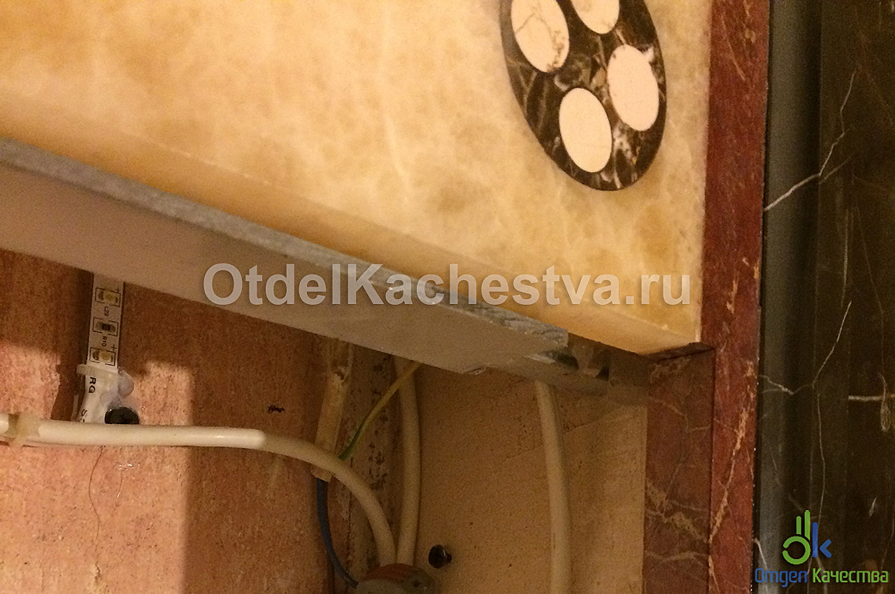 Укладка мрамора в ванной комнате