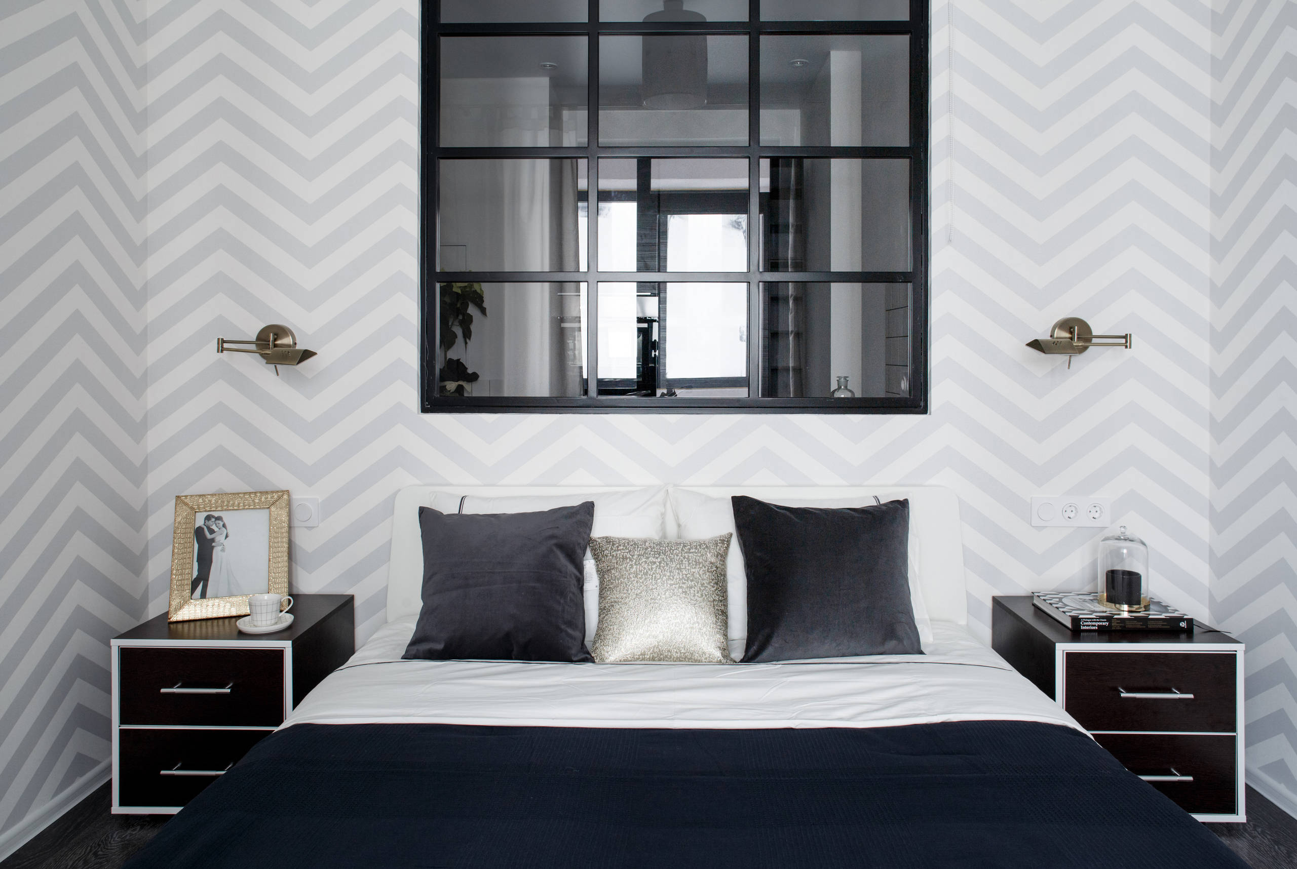 Houzz тур: 43 метра черно-белого ар деко