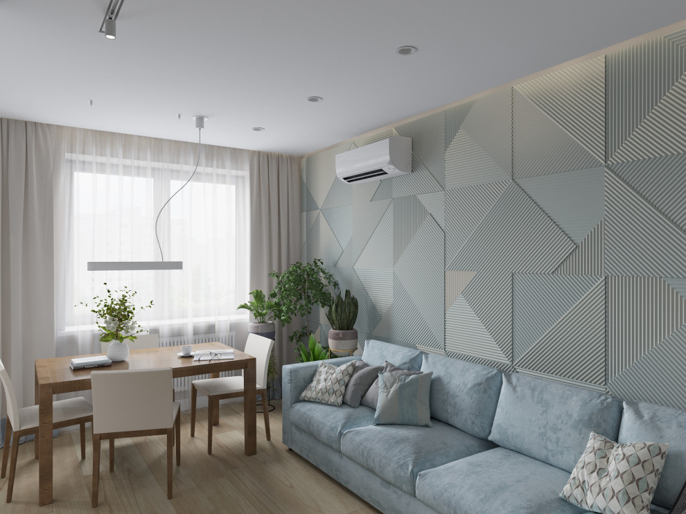 Квартира 110 м2. Природный аквамарин